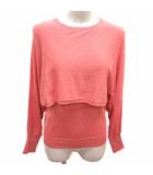 モラビト MORABITO ニット カットソー ドルマンスリーブ 長袖 ウール 38 M ピンク /YK