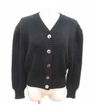 コルディア CORDIER カーディガン ニット Vネック 長袖 ウール I44 L 黒 ブラック /YK
