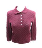 ザラ ZARA ポロシャツ ニット 長袖 M 紫 パープル /AU