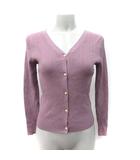 ノエラ Noela カーディガン ニット リブ 長袖 紫 パープル /YI