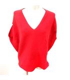 イエナ IENA ニット カットソー Vネック ノースリーブ 赤 レッド /RT