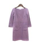 アナトリエ ANATELIER ワンピース ミニ 長袖 36 S 紫 パープル /MN