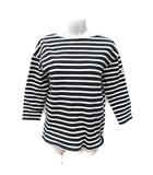 イエナ IENA バスクシャツ ボートネック ボーダー 七分袖 黒 ブラック ベージュ /YI