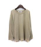 Tシャツ カットソー 長袖 3L ベージュ /YI