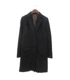 ロートレアモン LAUTREAMONT チェスターコート ウール 総裏地 40 黒 ブラック /MS