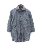 ユニオンステーション UNION STATION メンズビギ MEN'S BIGI シャツ 七分袖 総柄 L グレー /YI