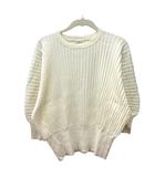 イエナ IENA ニット カットソー 七分袖 リブ 白 アイボリー /MN