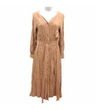 アズールバイマウジー AZUL by moussy シャツワンピース ロング 長袖 S ベージュ /YK