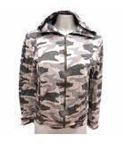 アイシービー iCB パール ジップアップ フード 迷彩柄 カモフラ S ベージュ 緑 グリーン /YK