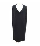 イエナ IENA ワンピース ひざ丈 ニット Vネック フレンチスリーブ 黒 ブラック /YK