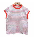 アーバンリサーチ ドアーズ URBAN RESEARCH DOORS FORK&SPOON カットソー ボーダー フレンチスリーブ 1 S グレー オレンジ /YK