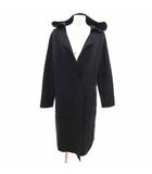 マリリンムーン Marilyn Moon ロングコート フード ウール 黒 ブラック /YK