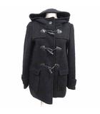 ハッシュアッシュ HusHusH ダッフルコート ボア 総裏地 フード ウール 1 S 黒 ブラック /YK