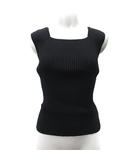 イエナ IENA ニット カットソー リブ スクエアネック ノースリーブ 黒 ブラック /YI