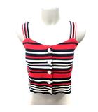 ビスチェ ニット キャミソール ボーダー 赤 レッド 紺 ネイビー /RT