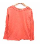 Tシャツ カットソー クルーネック 長袖 F オレンジ /YK