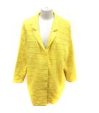 ザラ ベーシック ZARA BASIC コート ステンカラー 総柄 L 黄色 イエロー /RT