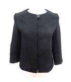 イエナ IENA ノーカラージャケット 総裏地 ウール 黒 ブラック /YK