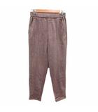 ECRU テーパードパンツ フェイクスエード 茶 ブラウン /YK ●RY