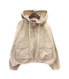 ザラ ZARA パーカー ジップアップ M ベージュ /MN