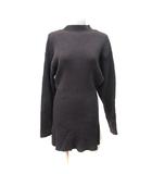 エイミーイストワール eimy istoire ニットワンピース ひざ丈 リブ 長袖 F 茶 ブラウン /YI