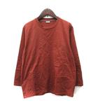 Tシャツ カットソー 長袖 S 赤茶/YI