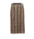 B&Y ユナイテッドアローズ BEAUTY&YOUTH ビューティー&ユース タイトスカート ロング グレンチェック S マルチカラー /YI