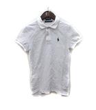 ラルフローレン RALPH LAUREN ポロシャツ 鹿の子 半袖 刺繍 S 白 ホワイト /YI