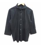 トルネードマート TORNADO MART Zero by TORNADO MART シャツ ストライプ 七分袖 L 黒 ブラック /YK