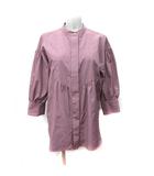 リフレクト Reflect シャツワンピース ミニ バンドカラー 長袖 S ピンク /YI