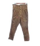ジュヴゾンプリ jevous enprie! サルエルパンツ コーデュロイ チェック 1 M キャメル 茶 ブラウン /AU