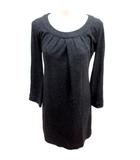 ワンピース Aライン ひざ丈 長袖 ウール 36 グレー /RT