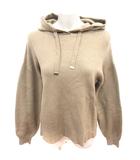 ナチュラルビューティーベーシック NATURAL BEAUTY BASIC パーカー ニット 長袖 M カーキ /RT