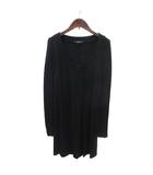 パトリツィアペペ PATRIZIA PEPE ニットワンピース ひざ丈 Uネック ウール 長袖 1 黒 ブラック /MS