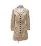 リヴィジテーション REVISITATION シャツワンピース ひざ丈 長袖 2 ライトベージュ /MS