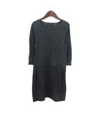 マカフィー MACPHEE トゥモローランド ワンピース ニット ミニ 長袖 ウール 38 M グレー /MN