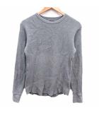 ジーンズファクトリークローズ JEANS FACTORY Clothes Tシャツ カットソー クルーネック ワッフル地 長袖 S グレー /YK