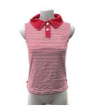 キャラオクルス CARA O CRUZ ポロシャツ ボーダー ノースリーブ 9 M 赤 レッド 白 ホワイト /YI