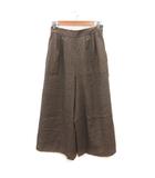 ケーティー キヨコ タカセ  K.T KIYOKO TAKASE ワイドパンツ グレンチェック 9 茶 ブラウン ベージュ /MS