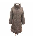 コムサイズム COMME CA ISM ダウンコート ジップアップ 総裏地 L 茶 ブラウン /YK