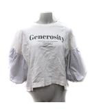 カットソー 長袖 切替 七分袖 F 白 オフホワイト /YI