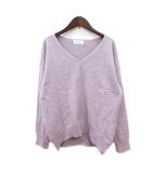 オペークドットクリップ OPAQUE.CLIP ニット セーター 長袖 40 L 紫 パープル /MN