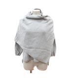 アンサンブル ニット セーター 長袖 ポンチョ ウール F グレー /MN