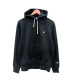 チャンピオン CHAMPION パーカー プルオーバー ロゴ刺繍 長袖 スウェット地 L 黒 ブラック /MN