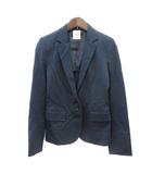 テーラードジャケット シングル 背抜き 38 M 紺 ネイビー /MN