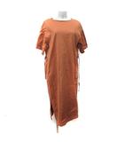 アダムエロペ Adam et Rope' ワンピース ロング 半袖 F レンガ色 /YI