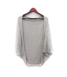 カーディガン ニット ドルマンスリーブ 七分袖 麻混 リネン混 38 M ベージュ /YI