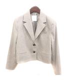 マンゴ MNG ジャケット テーラード 総裏地 ストライプ XS ベージュ /RT