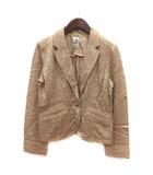 エムケー ミッシェルクラン MK MICHEL KLEIN テーラードジャケット 麻混 リネン混 38 ベージュ /MS