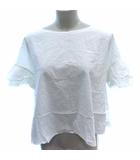 フランシュリッペ franche lippee black シャツ ブラウス レース 半袖 M 白 ホワイト /AU